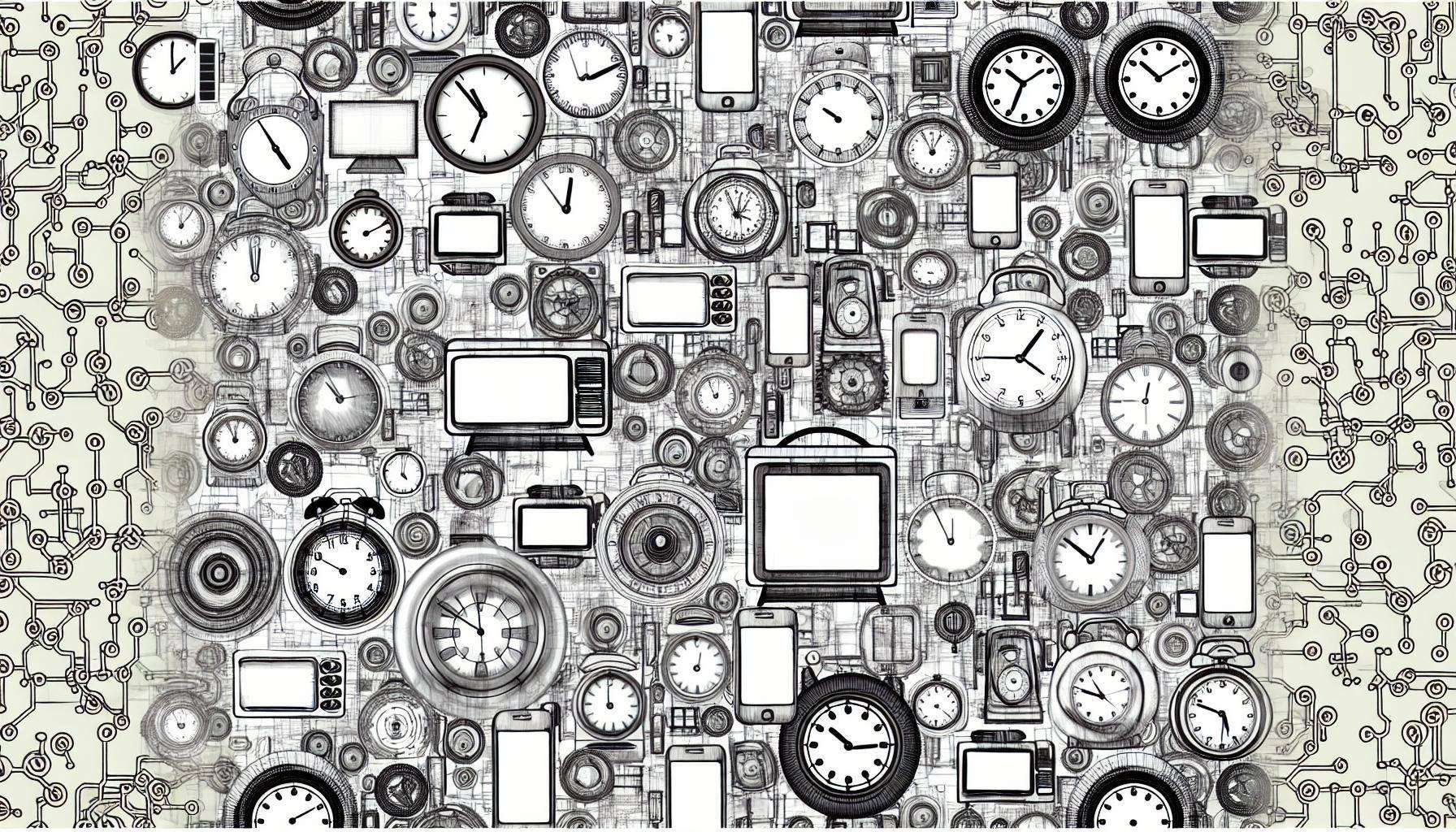 technology clock background